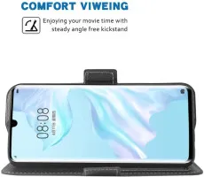 Huawei P30 Pro Wallet Case (2019) – PU Leather Flip Stand Cover UK