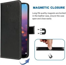 Huawei P20 Pro Case PU Leather Magnetic Flip Book Phone Cover