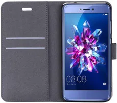 Huawei P8 Lite Case Wallet (2015) Leather Magnetic Flip Stand Cover Black
