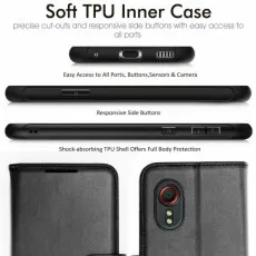 Samsung Xcover 5 Wallet Cell Phone Case - Leather Magnetic Book Cover