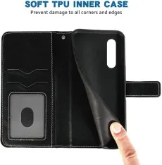 Huawei P20 Case 2018 Synthetic Leather Card Slots Wallet Stand Cover