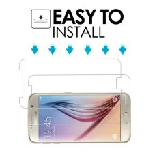 Samsung S6 Screen Protector Bubble Clear Tempered Glass 9H Hardness, High Transparency, Dust-Free- (2 Pack)