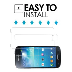 Tempered Glass Protector for Samsung Galaxy S4 Mini Screen Bubble Clear (2 Pack)