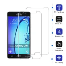 Samsung Galaxy On7 Tempered Glass Protector Ultra Thin & Durable (2 Pack)