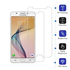 Samsung On7 2016 Screen Protector Ultra Thin, Scratch Resistant, 9H Hardness Tempered Glass - (2 Pack)