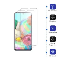 Samsung A71 Screen Protector (2020) 9H Hardness Scratch Resistant Tempered Glass- (2 Pack)