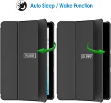 Smart Case Compatible Fire HD 8 Plus (2020 Version) Tablet Smart Lightweight Folding Stand Protective Cover with Auto Wake/Sleep Feature, Black