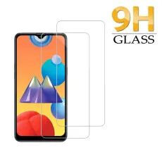 Samsung M01s Screen Protector Bubble Free Tempered Glass Ultra Thin - (2 Pack)