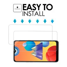 Samsung M01s Screen Protector Bubble Free Tempered Glass Ultra Thin - (2 Pack)