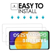 Samsung A52 5G Screen Protector Crystal Clear Tempered Glass - (2 Pack)