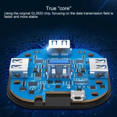 4-Port USB 2.0 Hub Round Mini Splitter – Hi-Speed Data Sync for PC & Laptop UK