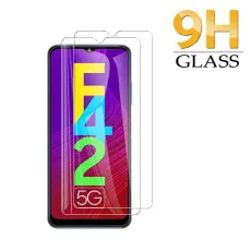 Samsung F42 5G Screen Protector Bubble Free Oleophobic Coating High Transparency, Dust-Free Tempered Glass - (2 Pack)
