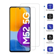 Samsung M52 5G Screen Protector Tempered Glass Crystal Clear, Ultra Thin, Scratch Resistant - (2 Pack)