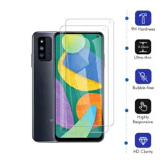 Samsung F52 5G Screen Protector 9H Hardness, High Transparency Bubble Clear Tempered Glass - (2 Pack)