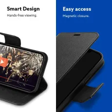 Apple iPhone 8 Wallet Case (2017) Leather Black Case