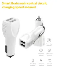 Charge Fast – Dual USB Car Charger 2.4A Quick Charging Adapter