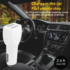 Charge Fast – Dual USB Car Charger 2.4A Quick Charging Adapter