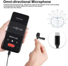 Type C Lavalier Mini Microphone for Android, YouTube, Vlog & More