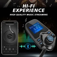 Universal FM Transmitter for Car – Bluetooth Handsfree, MP3, and Dual USB Charger