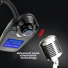 Universal FM Transmitter for Car – Bluetooth Handsfree, MP3, and Dual USB Charger