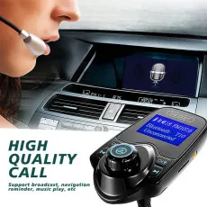 Universal FM Transmitter for Car – Bluetooth Handsfree, MP3, and Dual USB Charger