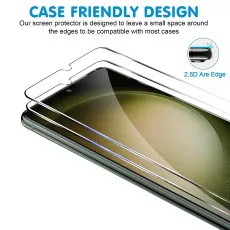 Samsung S23 Screen Protector (2023) Anti-Bubble Crystal Clear Tempered Glass (2Pack)