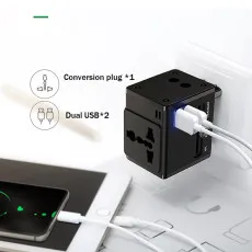 Dual USB Folding Travel Adaptor Charger UK With Compact Design For All Devices