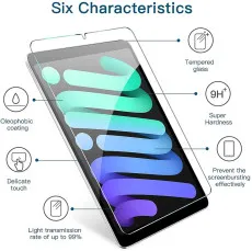 iPad Mini 6 Screen Protector 2021 Anti-Scratch 9H Tempered Glass 2PACK