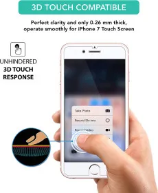 iPhone 6s Screen Protector UK Tempered Glass Film Ultra Clear 9H Hardness (2Pack)