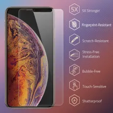 iPhone 11 Pro Max Tempered Glass Bubble Free Scratch Resistant