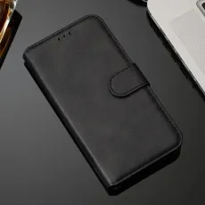 Oppo A7n (2019) Shockproof Wallet Phone Case – Black PU Leather UK