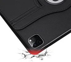 iPad Pro 12.9 4th Gen Cover (2020) 360 Degree Rotating Stand Case Black