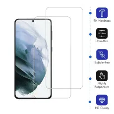 Samsung S21 Plus 5G Tempered Glass Ultra Clear Anti Scratch Crystal Clear Screen Protector (2Pack)