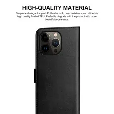 iPhone 14 Pro Max Case (2022) Magnetic Closure, Stand Function and Card Slot PU Leather Flip