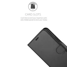 iPhone 13 Pro Max Wallet Case Black – PU Leather Flip Cover