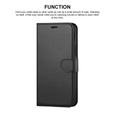iPhone 13 Pro Max Wallet Case Black – PU Leather Flip Cover