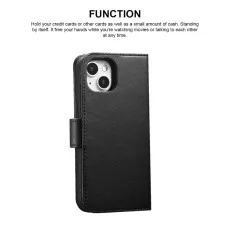 iPhone 13 Mini Wallet Case – Premium Black Leather Cover with Stand Function