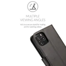 iPhone 12 Pro Wallet Case (2020) phone Cover With Magnetic Flip Closure Card Slots Black