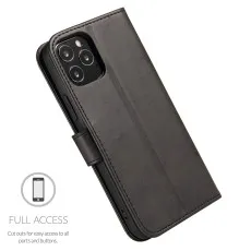 iPhone 12 Pro Wallet Case (2020) phone Cover With Magnetic Flip Closure Card Slots Black