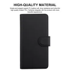 Wallet Case For iPhone 11 Pro (2019) Leather Cover With Magnetic Flip Closure Card Slots Black