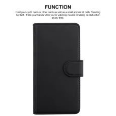 Wallet Case For iPhone 11 Pro (2019) Leather Cover With Magnetic Flip Closure Card Slots Black
