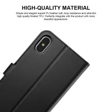 iPhone XS Max Wallet Phone Case (2018) Flip Magnetic Credit Card Slots Leather Cover