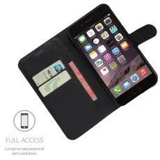 iPhone 7 Plus (2016) Leather Wallet Case With Magnetic Folding Stand
