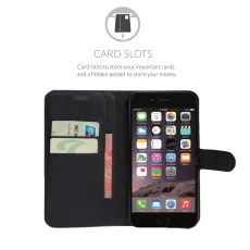 iPhone 7 Plus (2016) Leather Wallet Case With Magnetic Folding Stand