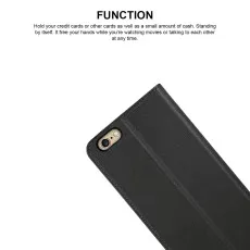 iPhone 6s Leather Wallet Case – Magnetic Flip Cover in Black (2015) UK
