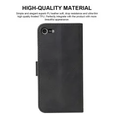 Black Case Wallet iPhone 6 (2014) With Magnetic Flip Closure Cover