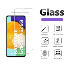 Samsung A52s 5G Screen Protector Bubble Clear Tempered Glass (2 Pack)