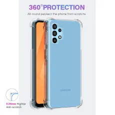 Samsung A32 Case UK Soft TPU Cover Protective Bumper with Minimalist Design, Crystal Clear