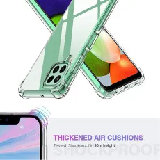Samsung A22 Bumper Case with Minimalist Design Shockproof Slim Case , Crystal Clear