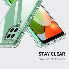Samsung A22 Bumper Case with Minimalist Design Shockproof Slim Case , Crystal Clear